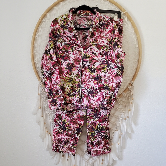 Trina Turk 100% Cotton Floral Pajama PJ Set Size M - Picture 9 of 9
